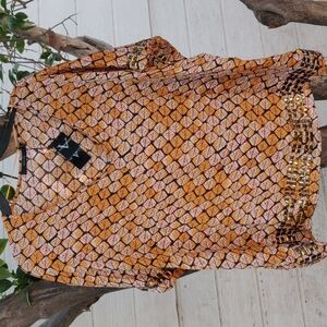 Vértigo women blouse size S/M color tribal wood